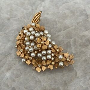 Vintage Gold Pin signed BSK